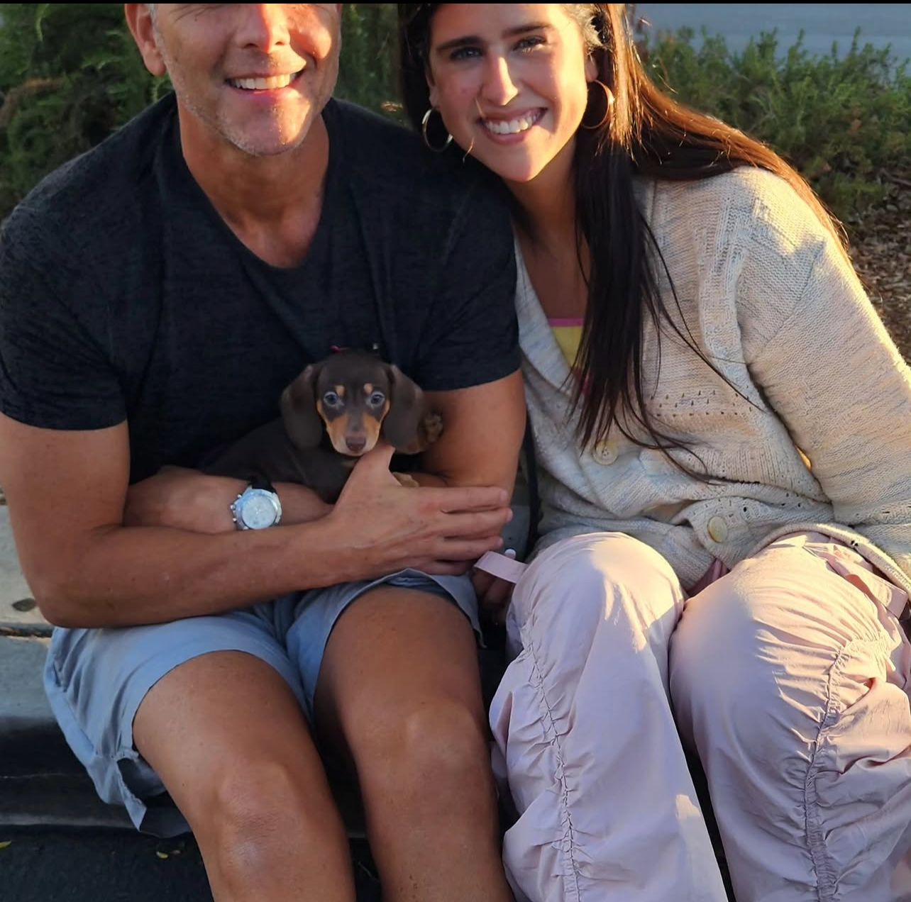 The Martinez Family with their LongwoodLane Dachshund