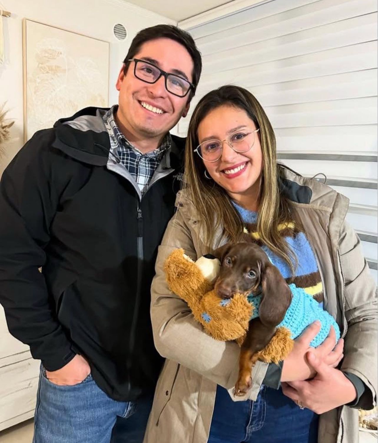 Michael Thompson with their LongwoodLane Dachshund
